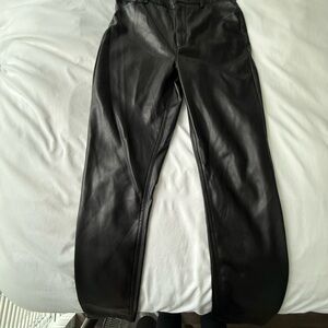 Women’s Faux Black Leather Pants